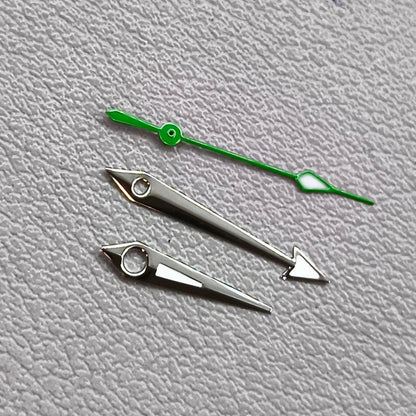 2 Sets Silver Trim Green Second Hand Watch Hands for ETA2892 2824 2834 2836 2846