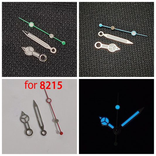 Modified Blue Luminous Watch Hands for Pearl 2813 3804 Miyota 8205 8215 Movement