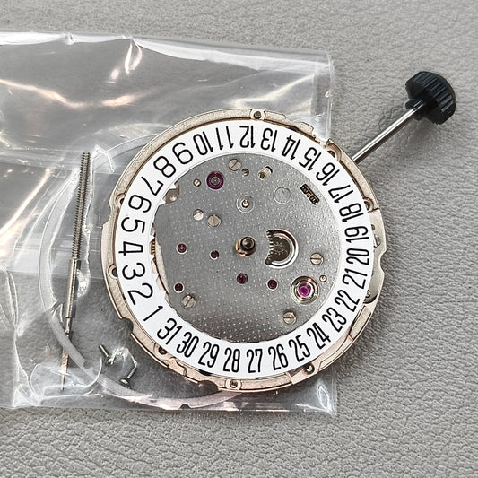 Japan Miyota 9015 Automatic Mechanical Movement Silver Plated Date@6
