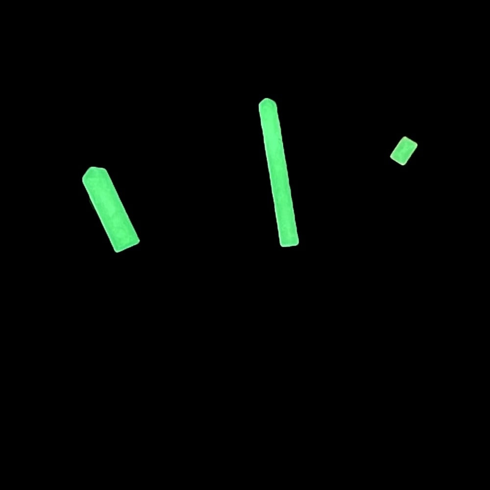 Matte C3 Super Green Lume 17mm watch hands for SPB143J1 by Seiko, compatible with NH35/NH36 movements