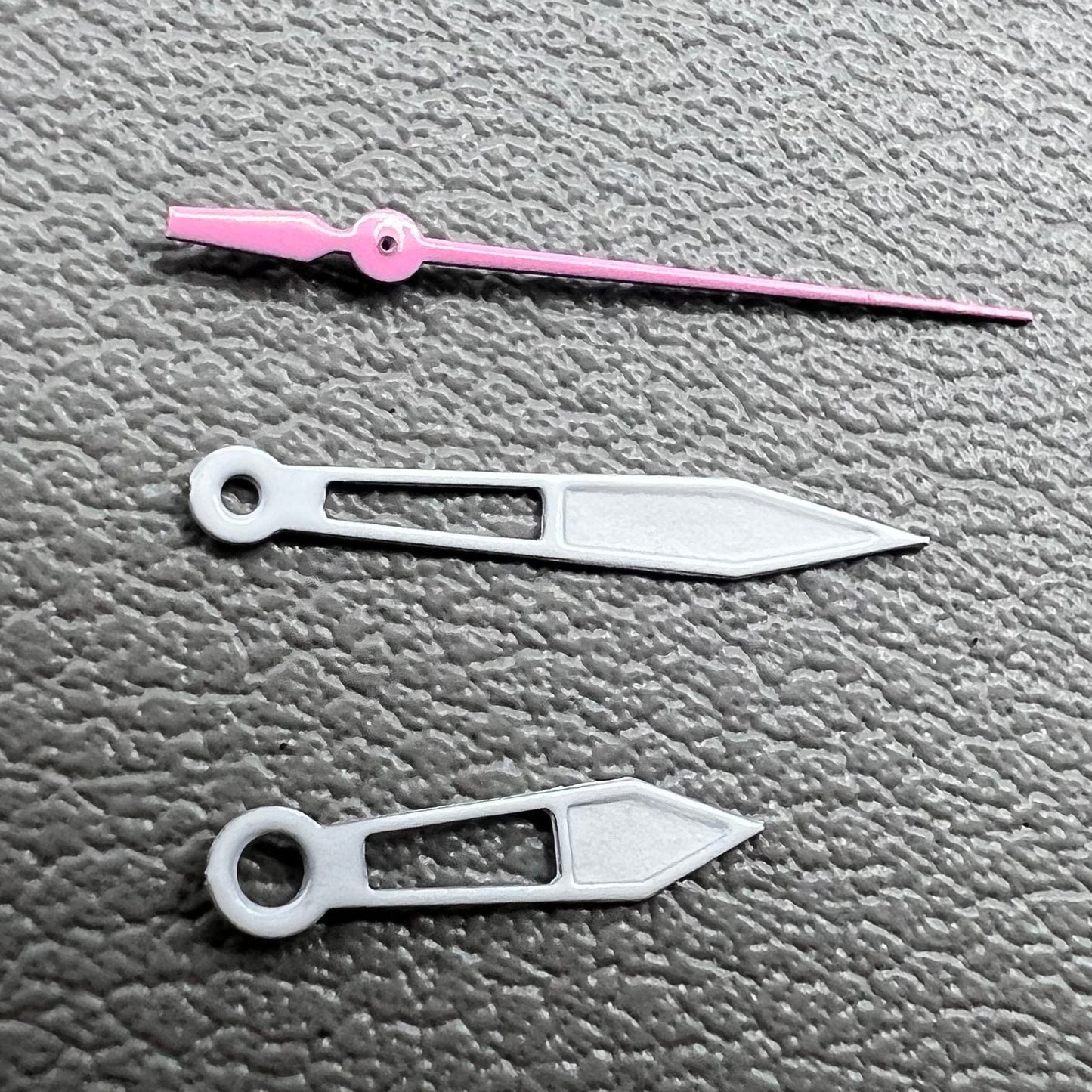 Set of pink 13mm hollow second hands for Miyota 2315, 2035, 2036 watches.