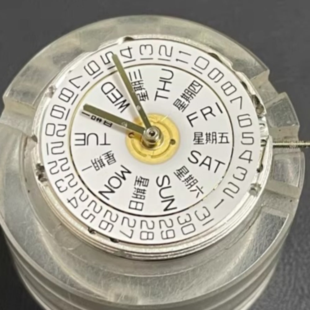 Asian 7750 automatic chronograph movement with day date at 3, precise ETA 7750 design for watch accessories.