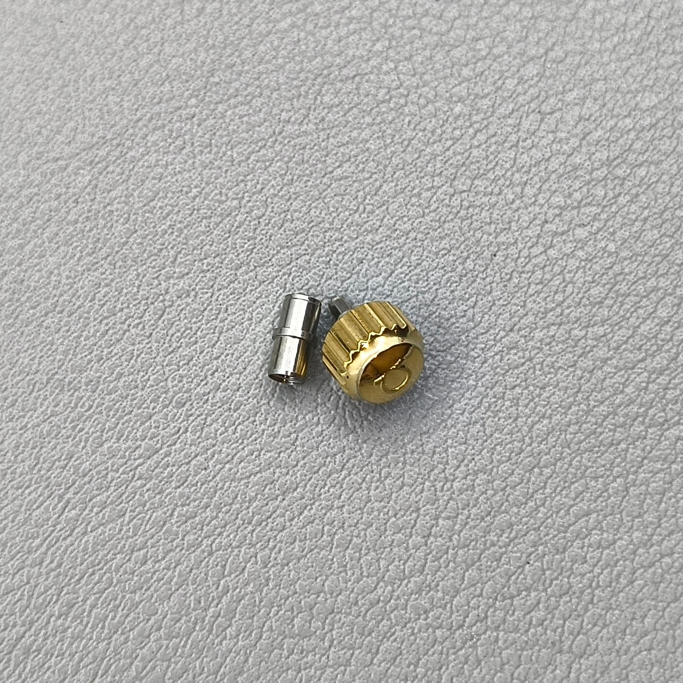 Gold Watch Crown with Tube for OMEGA Seamaster 300 Watch (Size:6.0mm)
