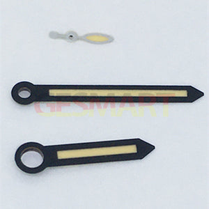 3 Hands Black Trim Yellow Luminous Watch Hands for ST3600/ST3620/ETA6497/6498