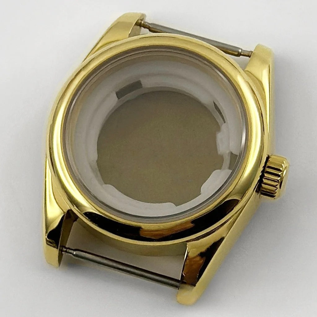 Ladies 31MM Round Bezel Sapphire Glass Jubilee bracelet Watch Case Fit NH05 NH06