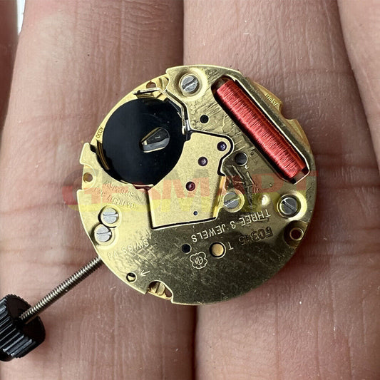 ETA F03.115 Swiss quartz watch movement with 3 hands and date display at 3 o'clock slot