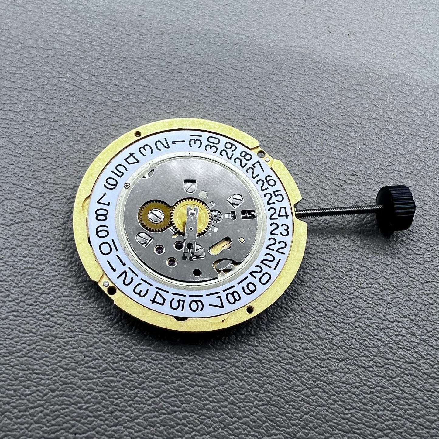 Swiss Ronda 1006 Slimtech quartz watch movement with date display at 3 o'clock, precision timekeeping