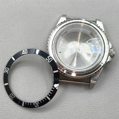 40MM Black Watch Case for MIYOTA 8215 2813 3804 2836 Case Back Cover Sapphire Glass