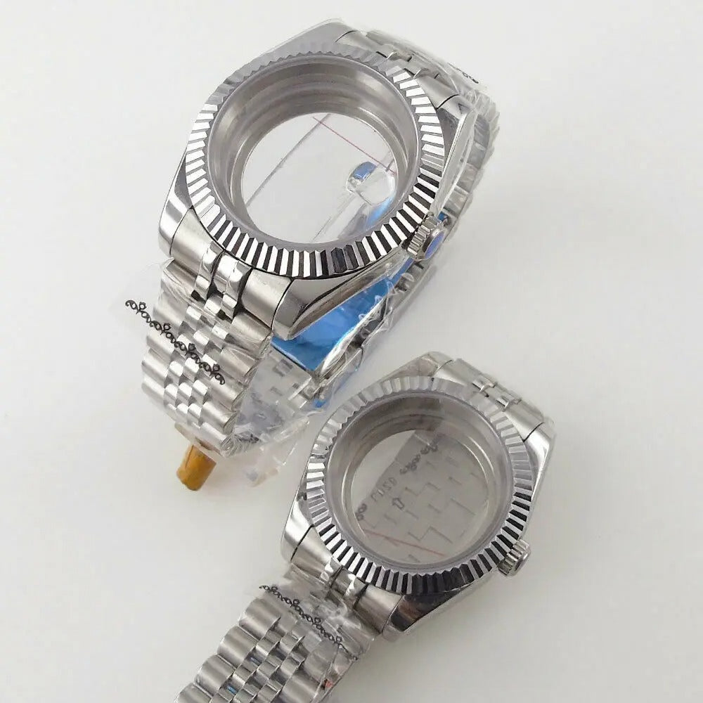 36mm 39mm Flat Sapphire Glass Watch Case Fit Datejust NH35 NH36 ETA 2824 PT5000