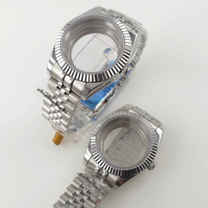 36mm 39mm Flat Sapphire Glass Watch Case Fit Datejust NH35 NH36 ETA 2824 PT5000