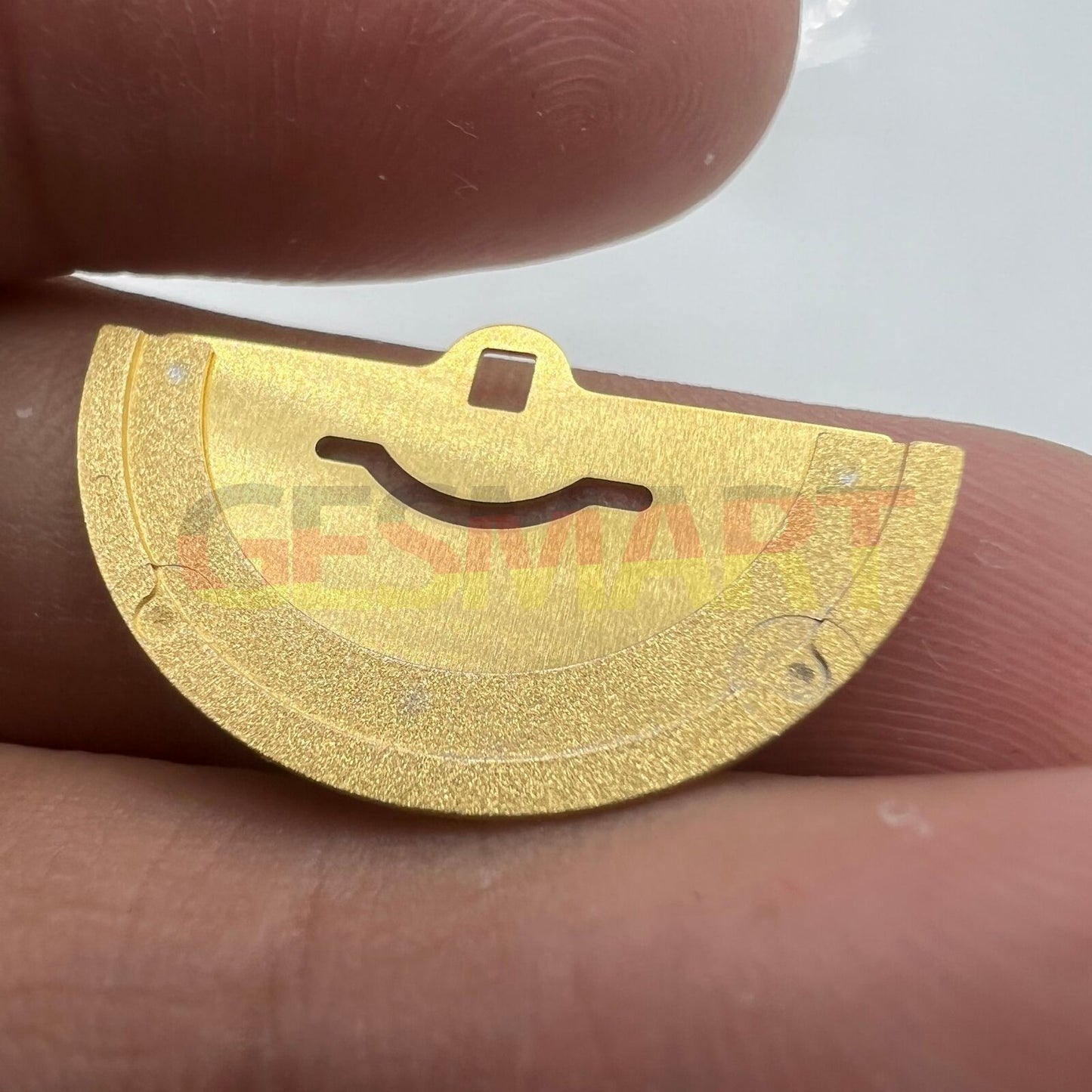 Golden rotor oscillating weight for movement 8200, boosting watch accuracy and performance.