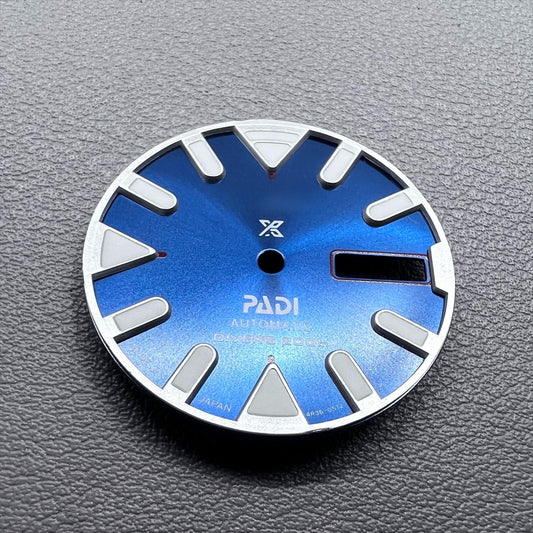 28.5mm Watch Dial Blue Modified Diving Green Luminous for NH35 NH36 Movement