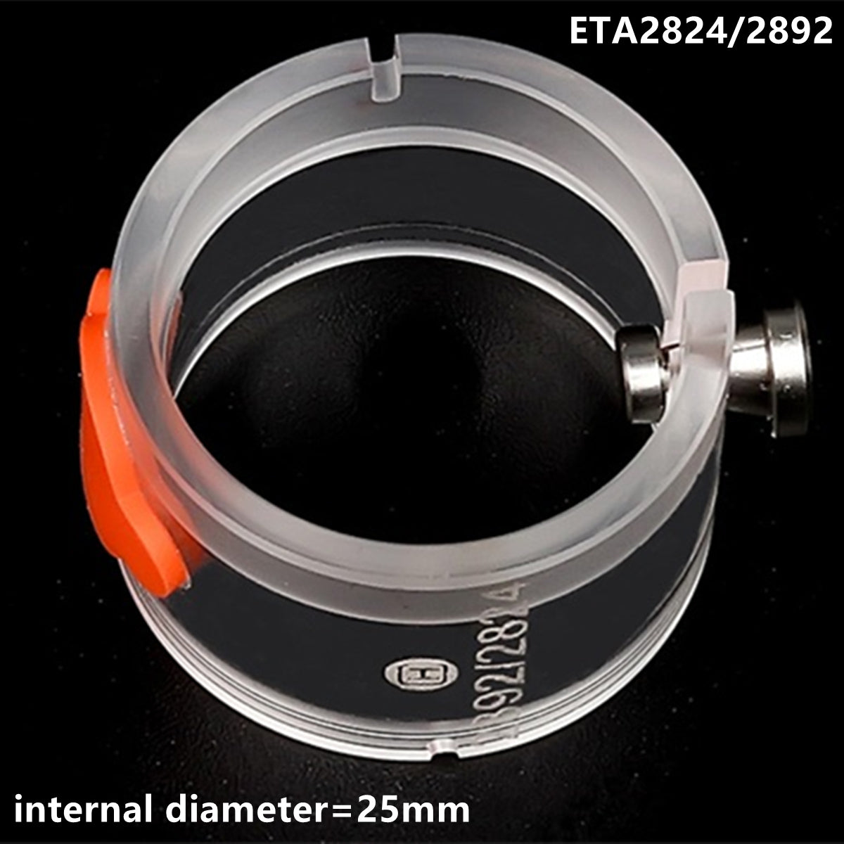 Plastic movement holder with knob for ETA2824/2892, essential watch repair tool.
