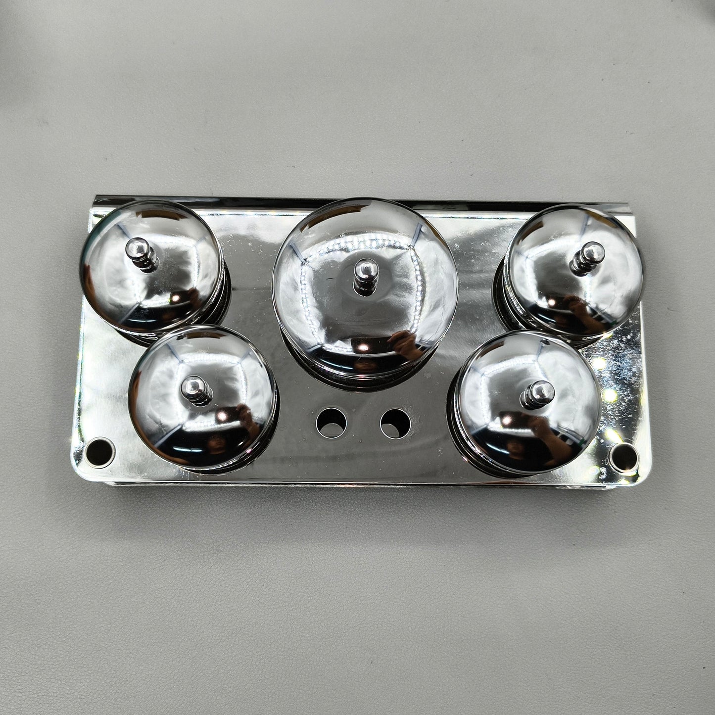 5 Cups Stainless Steel Watchmakers Watch Oil Benzine Cup with Anti-Leak Cover