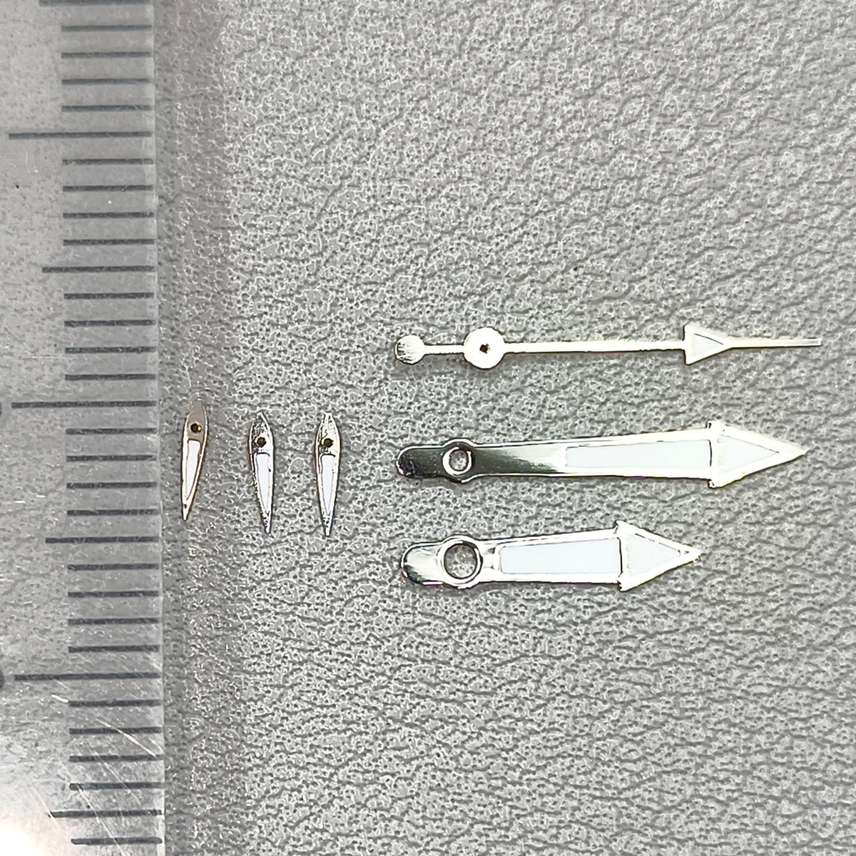 2 Sets Silver Trim Green Lume Watch Hands for Miyota OS10 OS20 OS22 OS60 OS80