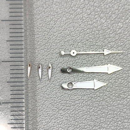 2 Sets Silver Trim Green Lume Watch Hands for Miyota OS10 OS20 OS22 OS60 OS80