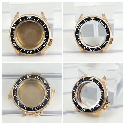 Rose Gold 38mm Watch Case Sapphire Glass Ceramic Bezel For NH35 NH36 4R36 NH35