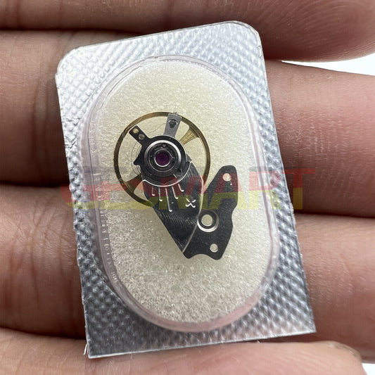 Original Japan-made watch balance wheel with splint, Miyota 9015 movement replacement part for precise timekeeping.