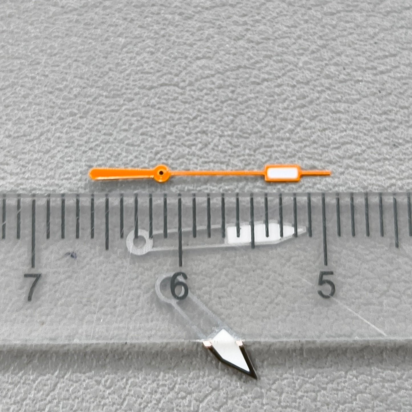 Orange Second Hand Green Lume Silver Trim Watch Hands for ETA2836/2846/2824/2846