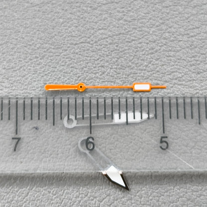 Orange Second Hand Green Lume Silver Trim Watch Hands for ETA2836/2846/2824/2846