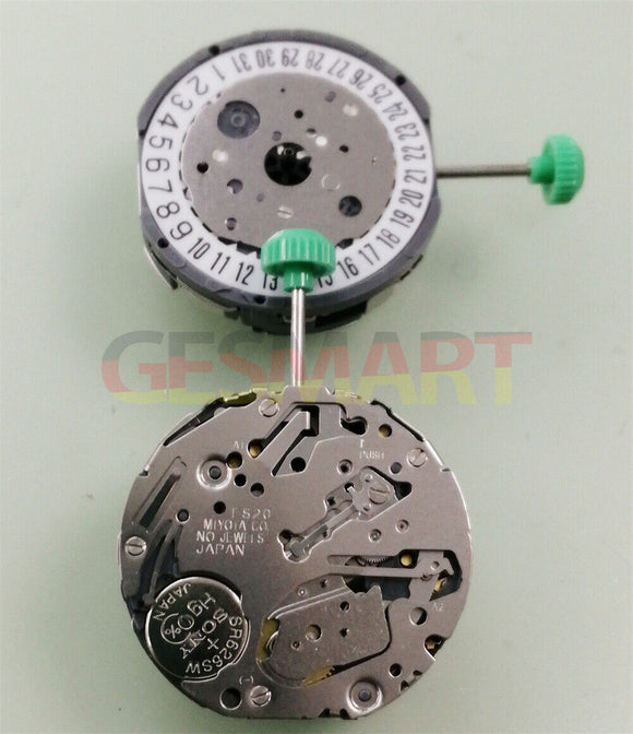 Japan Made Miyota FS20 3 EYES Chronograph Quartz Watch Movement Date At 6