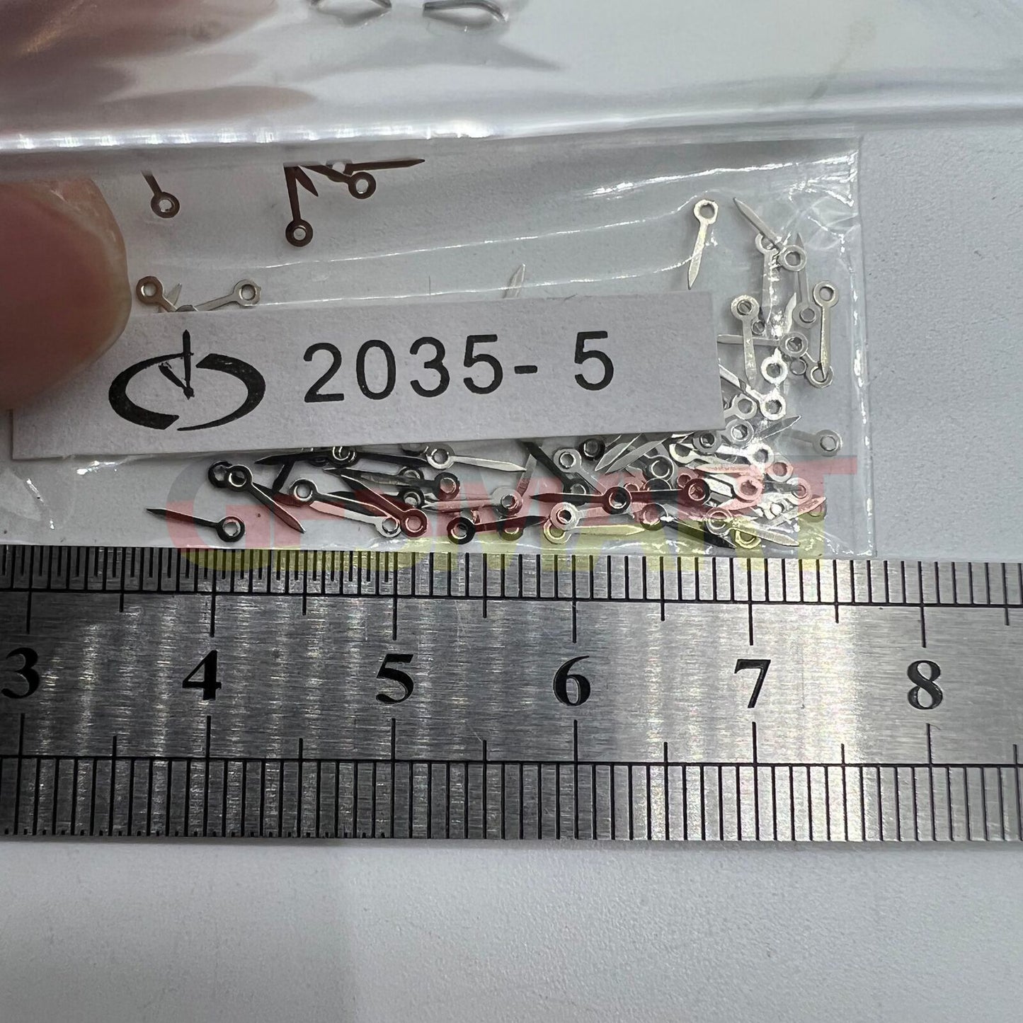 Lot de 100 aiguilles de seconde de 5 mm argentées pour mouvement à quartz Miyota 2035