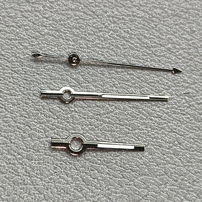 2 Sets/Pack Black+Silver Trim Watch Hands for Seagull ST6 Mechanical Movement