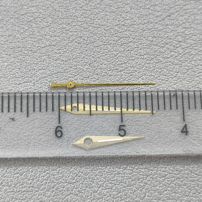 2 Sets/Pack Golden Trim Lume Arrow Shape Watch Hands for Miyota 8200 Movement