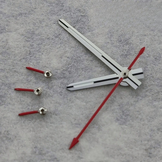 Modified Silver Red For VK63 VK64 Quartz 6 Pins Green Luminous Watches Hands