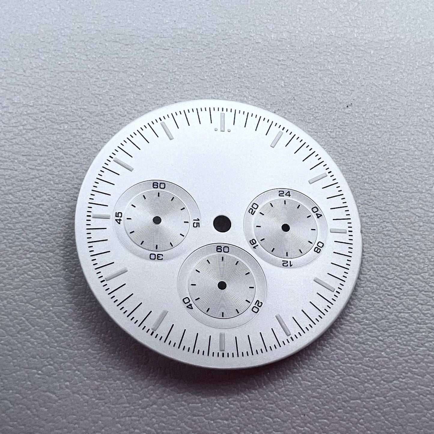 White No Logo 33.5mm Green Lume Watch Dial For VK63 Quartz Movement