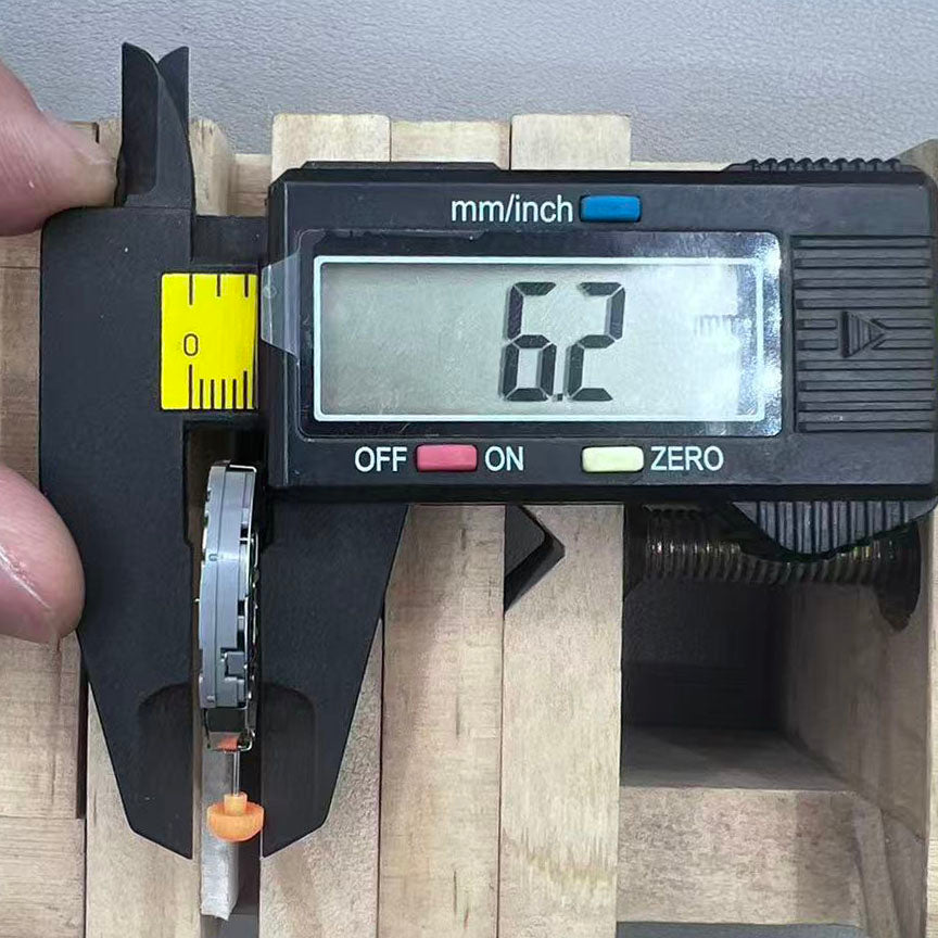 Japan Miyota JS50 quartz watch movement with small second hand at 4, 6, and 7 o'clock positions