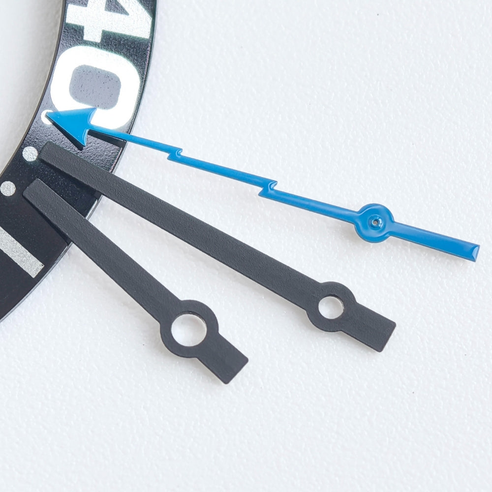 Blue Lightning second hands with black paint for 3230/3235 mechanical watch movements.