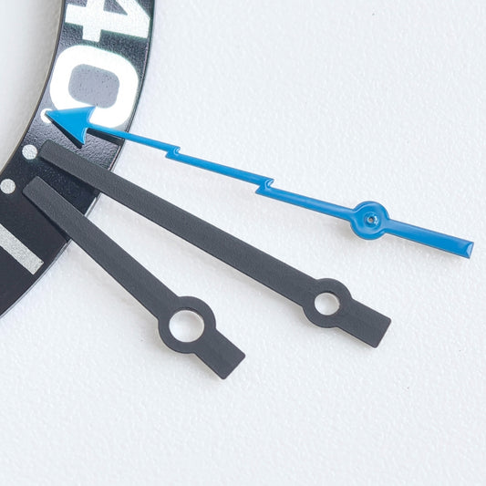 Blue Lightning second hands with black paint for 3230/3235 mechanical watch movements.
