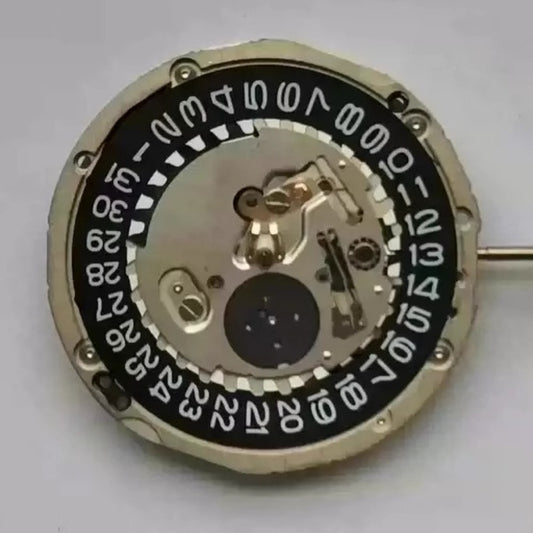 Original Japan Made Seiko 5J32A Quartz Movement Single Calendar Black Disk