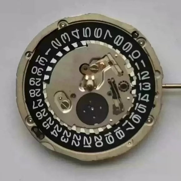Original Japan Made Seiko 5J32A Quartz Movement Single Calendar Black Disk
