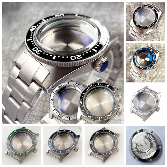 40mm Sapphire Glass Watch Case Fit NH34 NH35 NH36 ETA 2824 300M Water Resistance