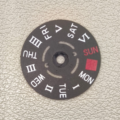 Black Roman /English Font Date Disk Wheel Week for NH36 Movement Crown@3.8