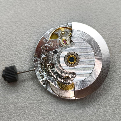 SHANGHAI 2824 Silver Carved Automatic Mechanical Movement Date@3