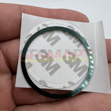 38.5mm Aluminum Alloy Green Ring+White Font Watch Bezel for Omega Speedmaster