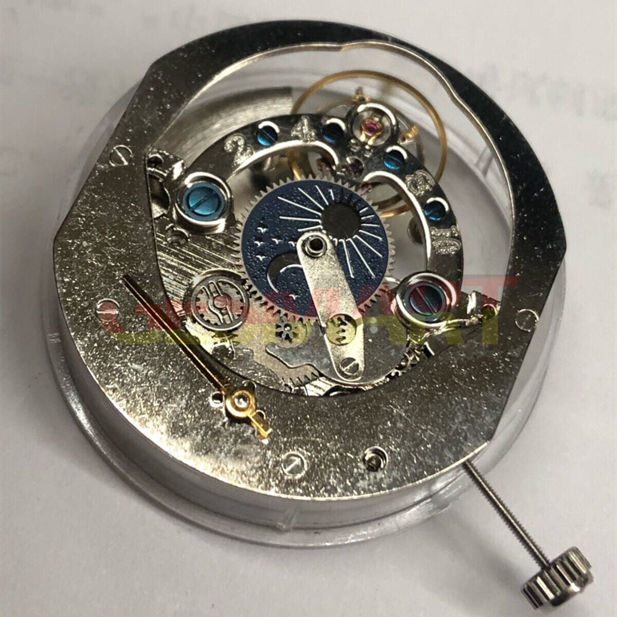 China Made automatic mechanical watch movement with visible flywheel and multifunctional features, ideal for precision timekeeping.