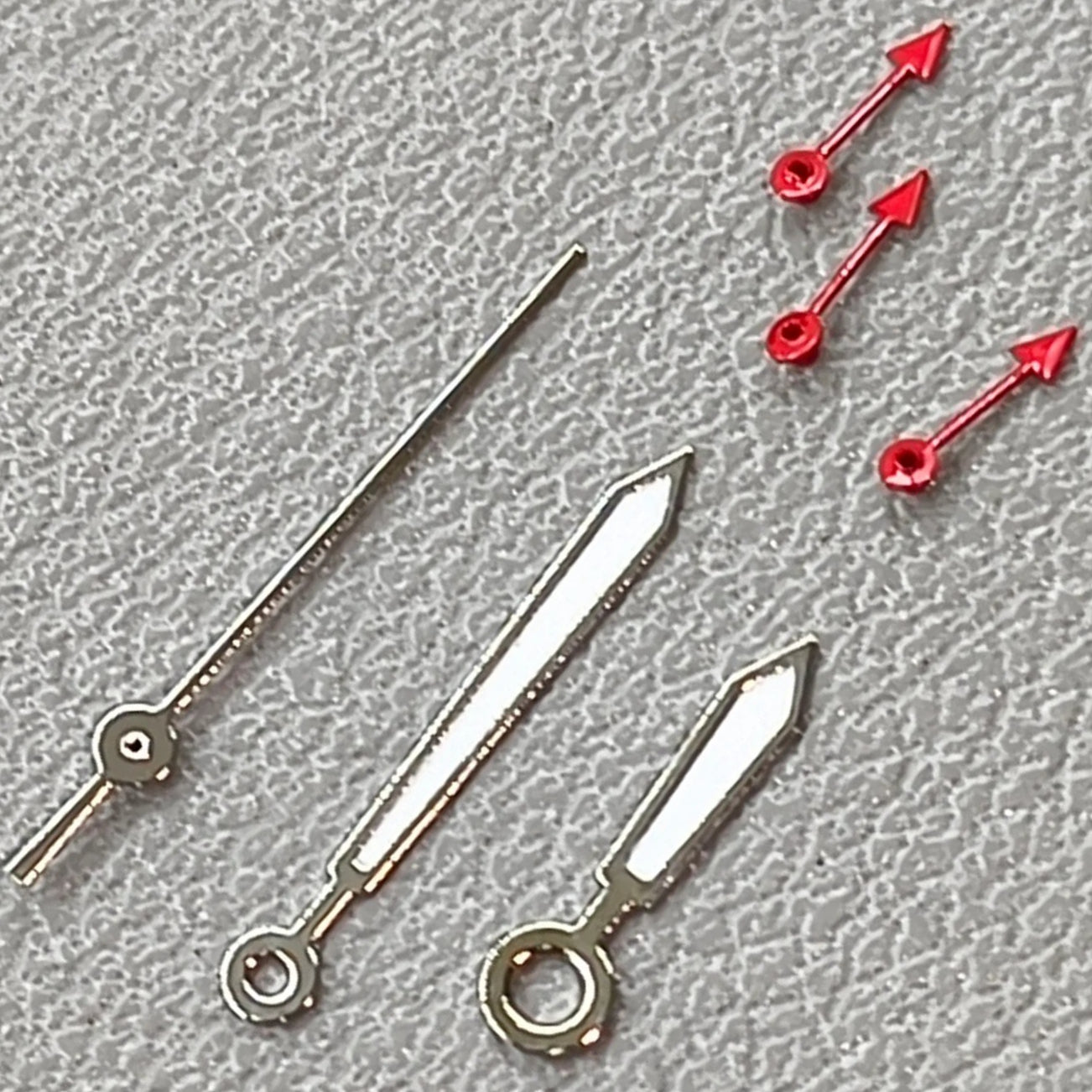 Arrow Shape Silver Trim Red Small Second Lume Watch Hands for OS10 OS60 OS80 Movement