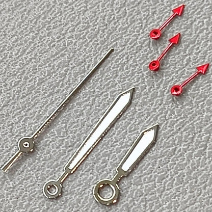 Arrow Shape Silver Trim Red Small Second Lume Watch Hands for OS10 OS60 OS80 Movement