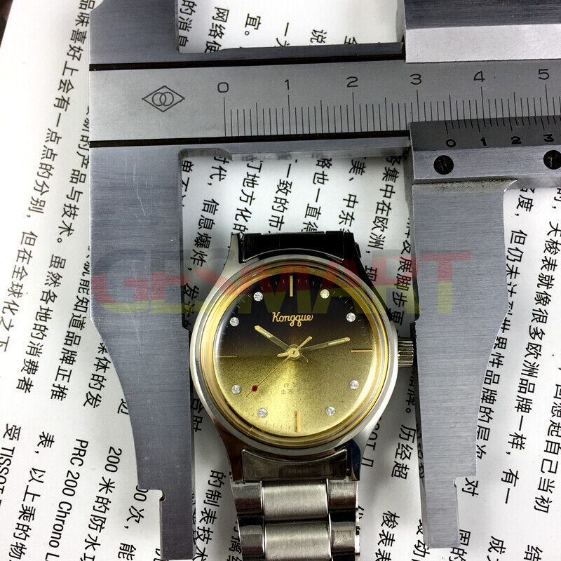 32 mm Dandong Made Manuelle Mechanische Uhr 17 Juden Farbverlauf Gold + Schwarzes Zifferblatt
