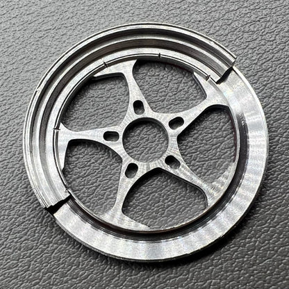 Roter wei�er oszillierender Rotor f�r NH36 Uhrwerke, kompatibel mit NH34, NH35 Modellen, hochwertig und pr�zise.