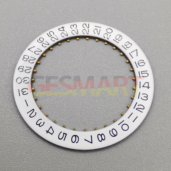 Black Font White Date Disk Wheel for ETA2836 Movement Date At 3 Watch Part