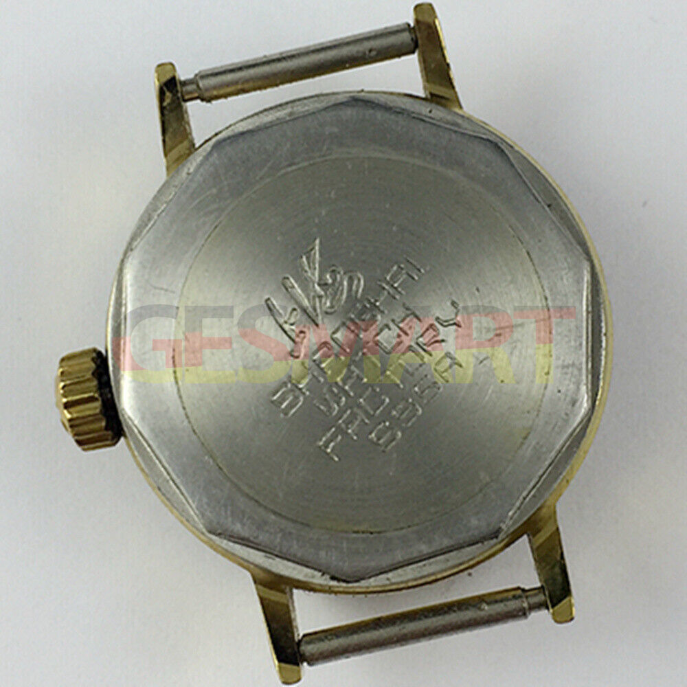 25mm China Made Lady manual watch with 17 jewels, yellow dial, golden nail hands ? elegant timepiece.