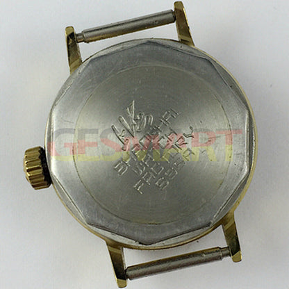 25mm China Made Lady manual watch with 17 jewels, yellow dial, golden nail hands ? elegant timepiece.