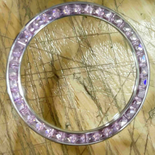 Pink 39.4Mm Daytona T-Shaped Square Diamond Moissanite Flat Bottom Watch Bezel