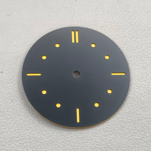 39mm Green Luminous Black Dot Watch Dial Suitable for Movement ETA 6497/6498