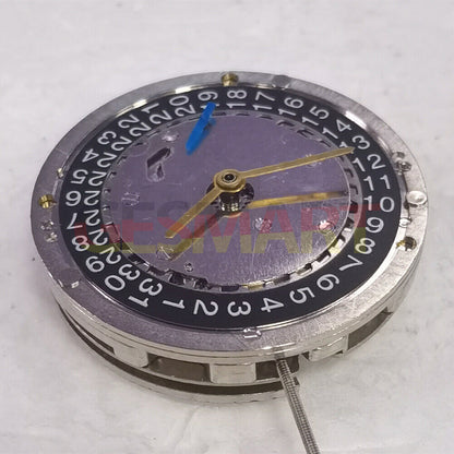 China Made automatic watch with black dial, mechanical movement, and adjustable date crown for precise timekeeping.